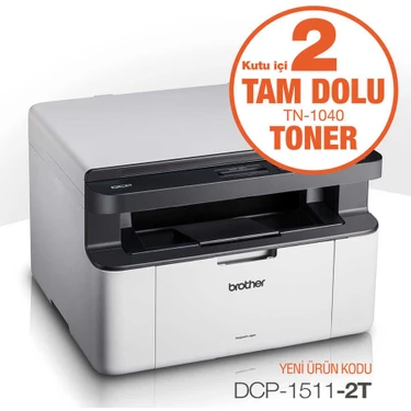 Brother DCP-1511 Çok Fonksiyonlu Mono Laser Yazıcı 2 Tam Toner