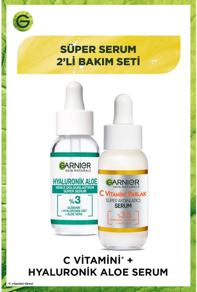 Garnier 2'li Garnier C Vitamini Serum + Hyaluronik Aloe Serum Seti