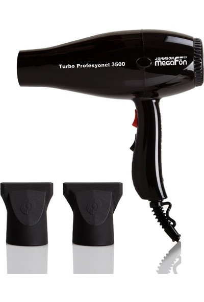 Johnson Megafön Turbo Profesyonel 3500 - 2400W Kuaför Tipi Saç Kurutma / Fön Makinesi