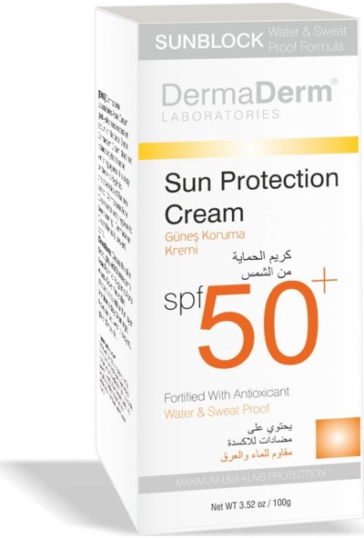 Dermaderm Spf 50 Faktör Güneş Kremi 100 gr