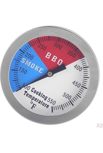 Royal Love Fahrenheit ve Isı Göstergesi ile 2x Barbekü Sıcaklık Göstergesi Termometre (Yurt Dışından)