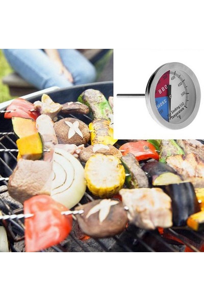 Royal Love Fahrenheit ve Isı Göstergesi ile 2x Barbekü Sıcaklık Göstergesi Termometre (Yurt Dışından)
