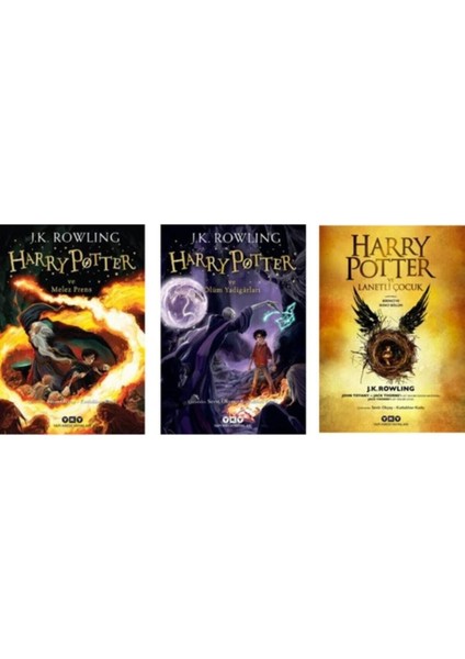 Harry Potter Serisi 3 Kitap 6. 7. 8. Kitaplar - Melez Prens - Ölüm Yadigarları - Lanetli Çocuk
