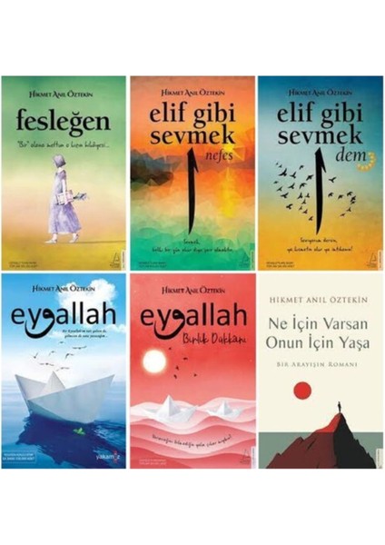 Fesleğen - Elif Gibi Sevmek 1 - Elif Gibi Sevmek 2 - Eyvallah 1 - Eyvallah 2 - Ne İçin Varsan Onun İçin Yaşa: Bir Arayışın Romanı - 6 Kitap - Hikmet Anıl Öztekin