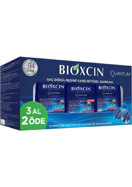 Quantum Bio-Activ 3 Al 2 Öde Kuru & Normal Saçlar Için Şampuan (3 x 300 Ml)