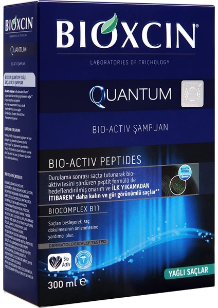 Quantum Bio-Activ Yağlı Saçlar Için Şampuan (1 x 300 Ml)