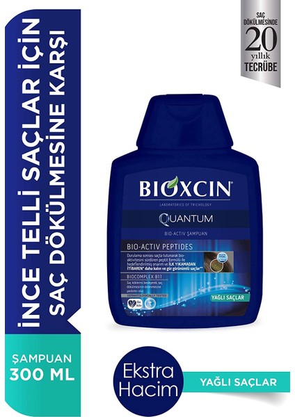 Quantum Bio-Activ Yağlı Saçlar Için Şampuan (1 x 300 Ml)