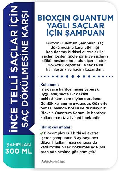 Quantum Bio-Activ Yağlı Saçlar Için Şampuan (1 x 300 Ml)