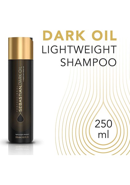 Professional Dark Oil Ağırlıksız Şampuan | Düzleştirir ve Bakım | Hacim | Tüm Saç Tipleri Için, 250 ml