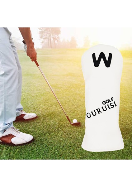 Su Geçirmez Golf Ahşap Kafa Kapak 1 3/5 Ut Atıcı Kollu Fairway Headcover Beyaz 3 35 x 12 cm. (Yurt Dışından) fırsatları