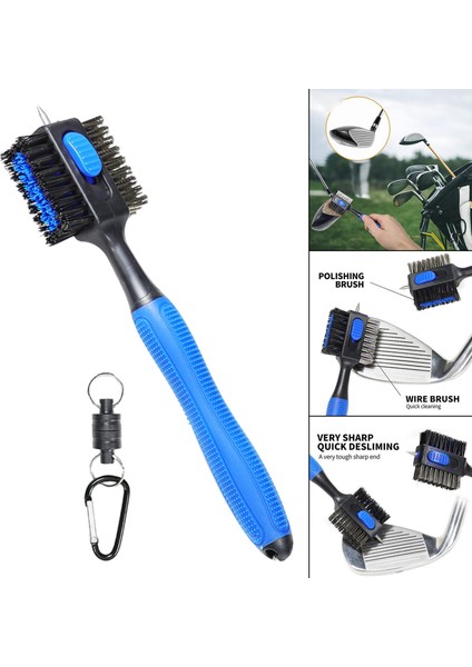 Taşınabilir Golf Kulübü Fırça Kutup Putter Ev Dış Mekan Egzersiz Erkek ve Kadınlar Mavi (Yurt Dışından)