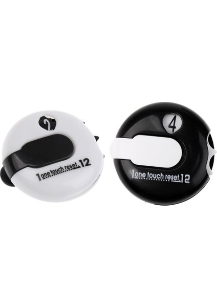 4 Adet Mini Golf Sayacı Kaleci Puanlama Aracı Golf Veya Golf Çantası Beyaz + Siyah - 4 Adet (Yurt Dışından)