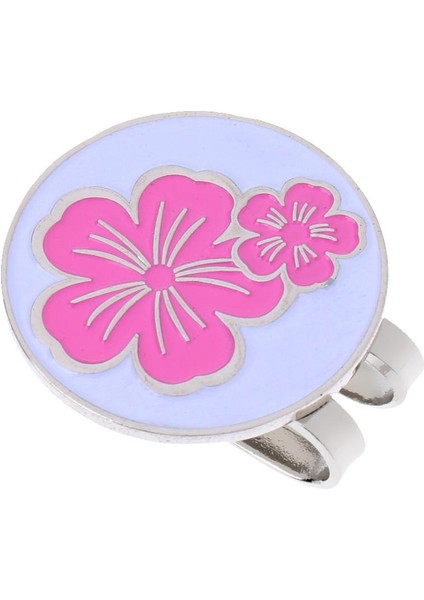 2 Pcs Golf Şapka Klip Çiçeği Kadınlar İçin Balo Pembe+Mor İçin Ball Marker Hatırası (Yurt Dışından) modelleri