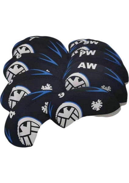 10 Adet Golf Kulübü Demir Kapak Koruyucu Başkanı Evrensel Fit Siyah (Yurt Dışından)