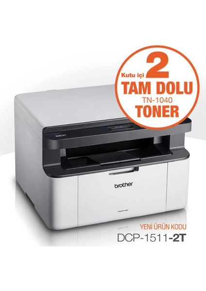 DCP-1511 Çok Fonksiyonlu Mono Laser Yazıcı 2 Tam Toner Hediyeli