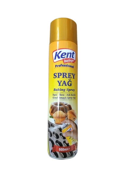 Kent Böringer Sprey Yağ Tepsi-Tava-Kek Kalıbı Genel Amaçlı 600 ml