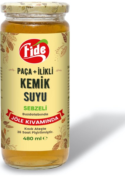 Kemik Suyu Ilikli ve Paça Jole Kıvamında Sebzeli 480 ml