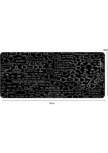 X8740 Gaming Serisi Kimya Formül Mousepad Gaming Desenli Xxxl 87X40CM