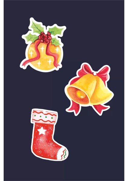 Yılbaşı Christmas Ağaç Dekoru 20'li Çift Yön *kalın Kağıt modelleri