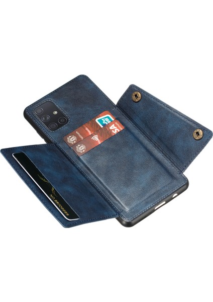 Samsung Galaxy A52 4g 5g A52S 5g Için Kickstand ve Card Tutucu [yerleşik Araç Manyetik Sayfası] ile Pu Deri Kaplamalı Tpu Kabuk Kılıfı (Yurt Dışından) indirimleri