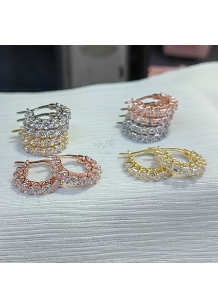 Büyük Beyaz Taşlı Halka Gümüş Küpe fırsatları