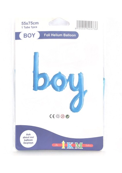 Boy - Mavi Folyo Balon 40CM