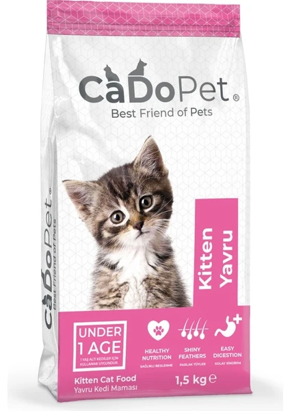 Cado Pet  Yavru Kedi Maması Tavuklu 1,5 kg