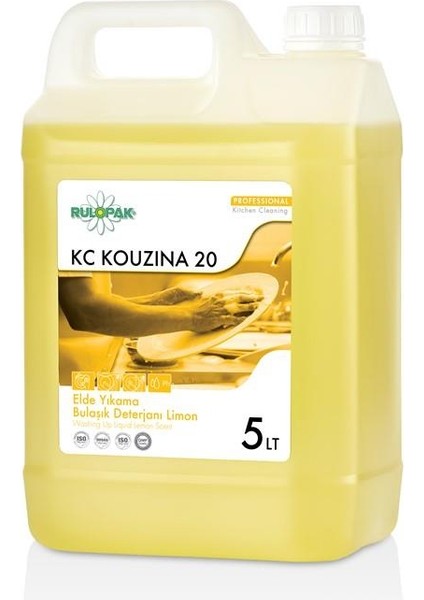 Elde Yıkama Bulaşık Deterjanı Limon Kokulu 5 kg