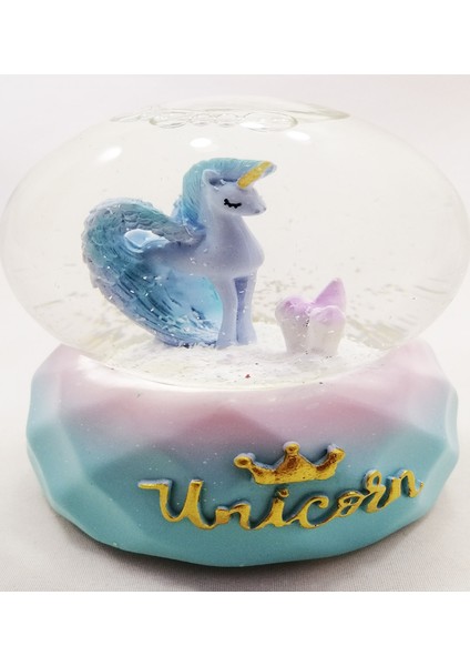 Unicorn Renkli Kar Küresi