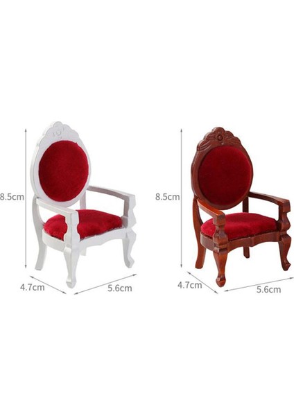 3x1/12 Dollhouse Ahşap Minyatür Retro Gravür Sandalye Mobilyaları Kahverengi 3 Adet (Yurt Dışından) fiyatları