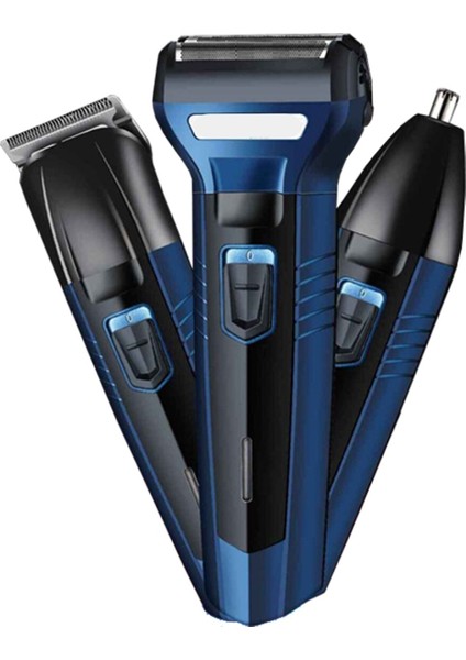 3 Başlıklı Şarjlı Saç Sakal Burun Kılı Alma Tıraş Makinası Profesyonelleri Tercihi Yeni Nesil 2023 fırsatları