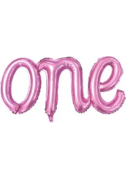 One - Pembe Folyo Balon 40CM