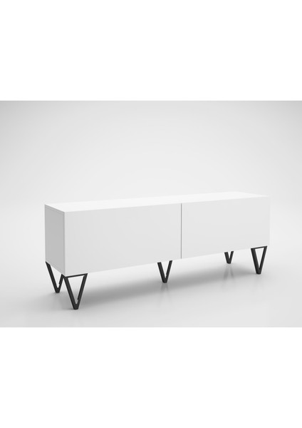 Emir 150 cm Metal Ayaklı Tv Ünitesi - Beyaz / Siyah fiyatları