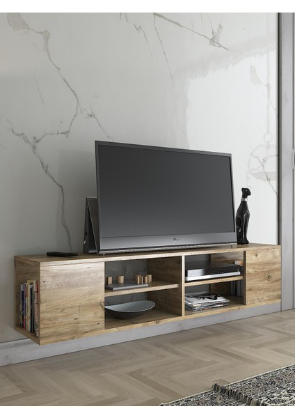 Wood'n Love Echo 150 cm Duvara Asma Tv Ünitesi - Atlantik Çam