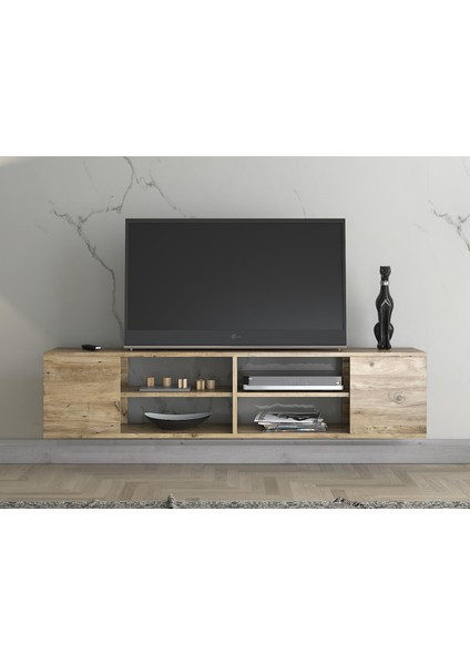 Wood'n Love Echo 150 cm Duvara Asma Tv Ünitesi - Atlantik Çam