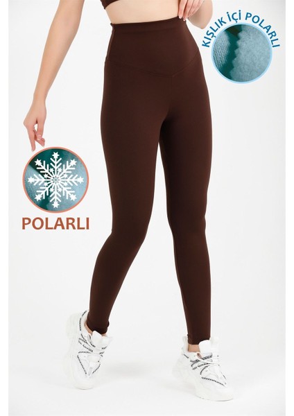 Kadın Koyu Kahve Içi Polarlı Kışlık Yüksek Bel Tam Boy Tayt Dalgıç Kumaş 1024 modelleri
