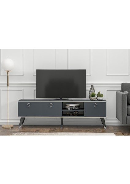 Pearl Tv Ünitesi 160 cm Antrasit-Gümüş