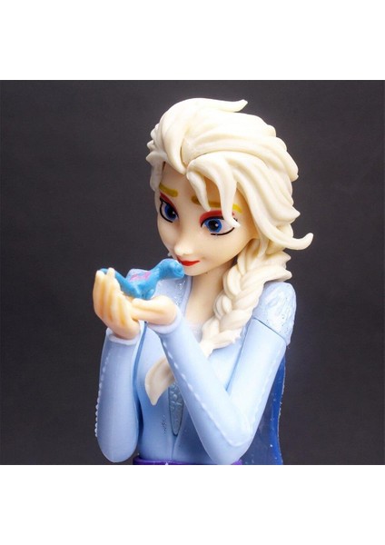 Disney Dondurulmuş Elsa Prenses 21CM Pvc Şekil Eylem Koleksiyon Model Süslemeleri Oyuncak Bebekler Çocuklar Için Yeni Yıl Hediye