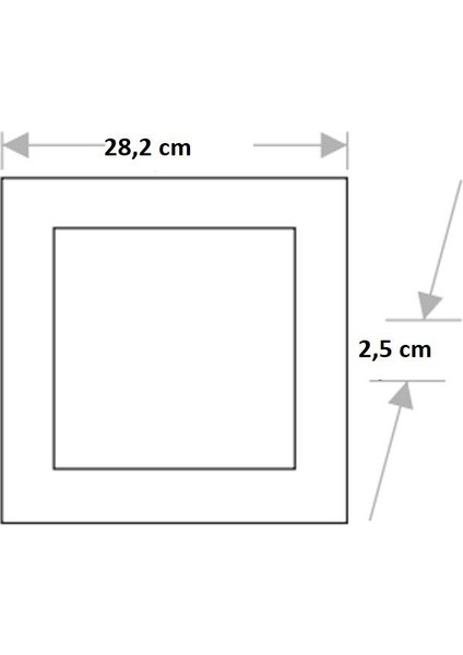 CT-5274 30W/6500K Alm. S.ü Led Armatür Kare (Beyaz - 2 Adet) fiyatları