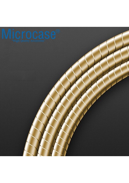 Metal Kaplama Desenli Micro USB 3A USB Şarj ve Data Kablosu 1m - AL3201 Gold