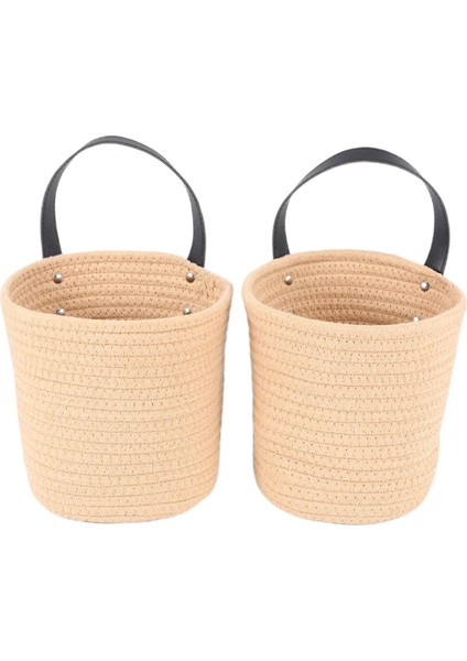 Paket Jüt Asılı Sepet - 7.87 x 7 Inç Küçük Dokuma Fern Asılı Sepet Çiçek Bitkileri, Jüt Dokuma Sepet (Yurt Dışından)