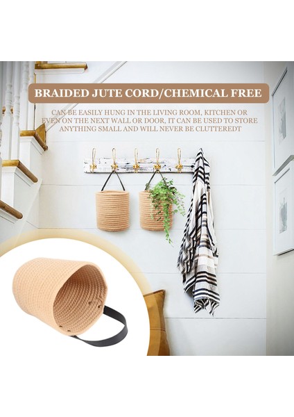 Paket Jüt Asılı Sepet - 7.87 x 7 Inç Küçük Dokuma Fern Asılı Sepet Çiçek Bitkileri, Jüt Dokuma Sepet (Yurt Dışından) fırsatları