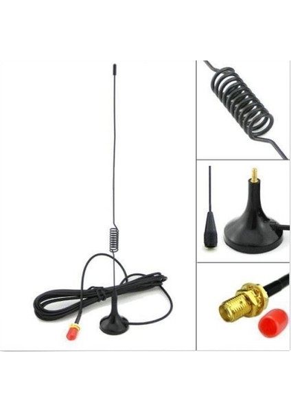 Baofeng Için Sma-F Uhf + Vhf Manyetik Araç Üstü Anten (Yurt Dışından)