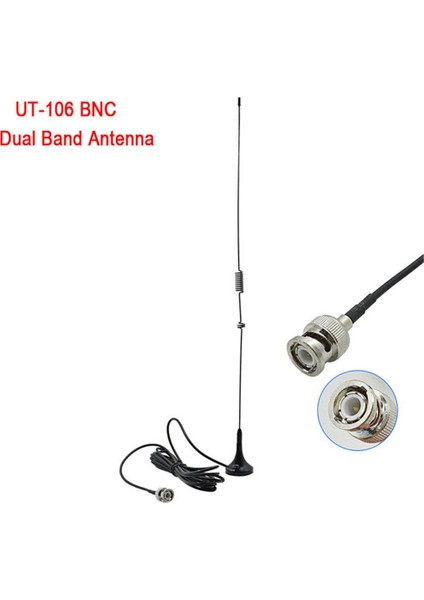 Bnc Erkek Konnektörü Çift Bant 144 Mhz / 430 Mhz Tarayıcı Anten 15 Inç Uzunluk (Yurt Dışından) indirimleri