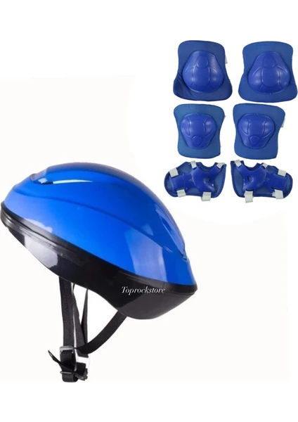 Top Rock Store Çocuk Kask Dizlik Dirseklik Seti 7 Parça