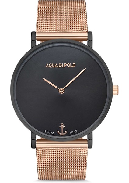 Kadın Rose Gold-Siyah Hasır Kordonlu Analog Kol Saati APL99B5219H02