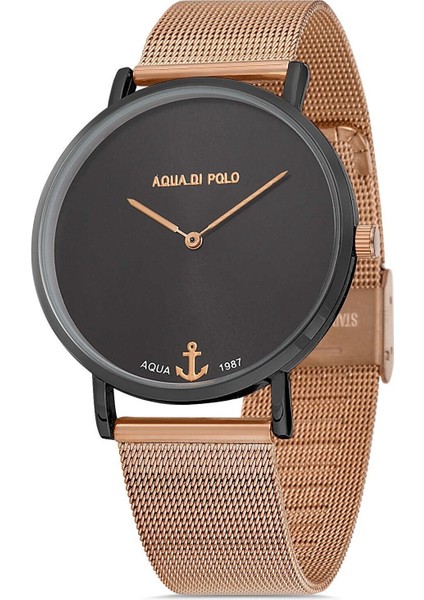 Kadın Rose Gold-Siyah Hasır Kordonlu Analog Kol Saati APL99B5219H02