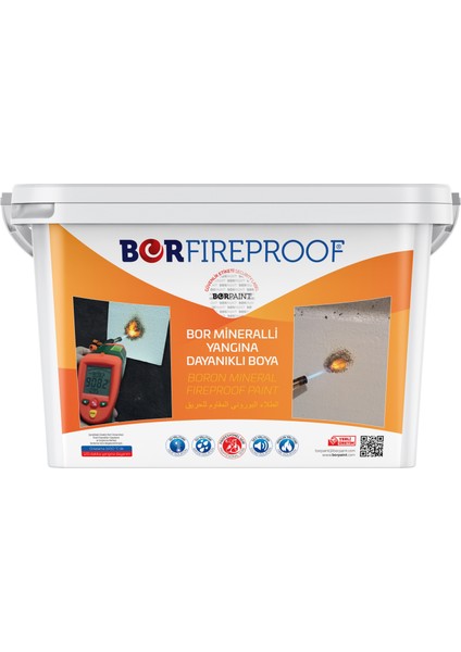 Bor Fıreproof Yangına Dayanıklı Boya 10KG