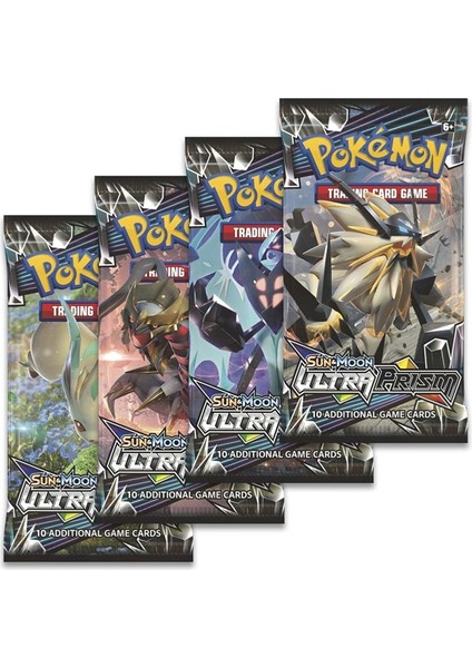 Ultra Prism Booster Pack Pokemon Kart ve Pokemon Kart Koruma Çantası (4 Paket Bir Arada)