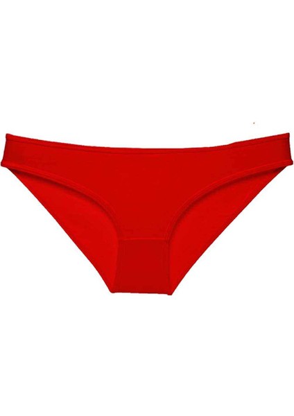 Kırmızı Kadın Günlük Pamuklu Likralı Özel Poşet Içinde Taşınabilir Acil Durum Slip Külot